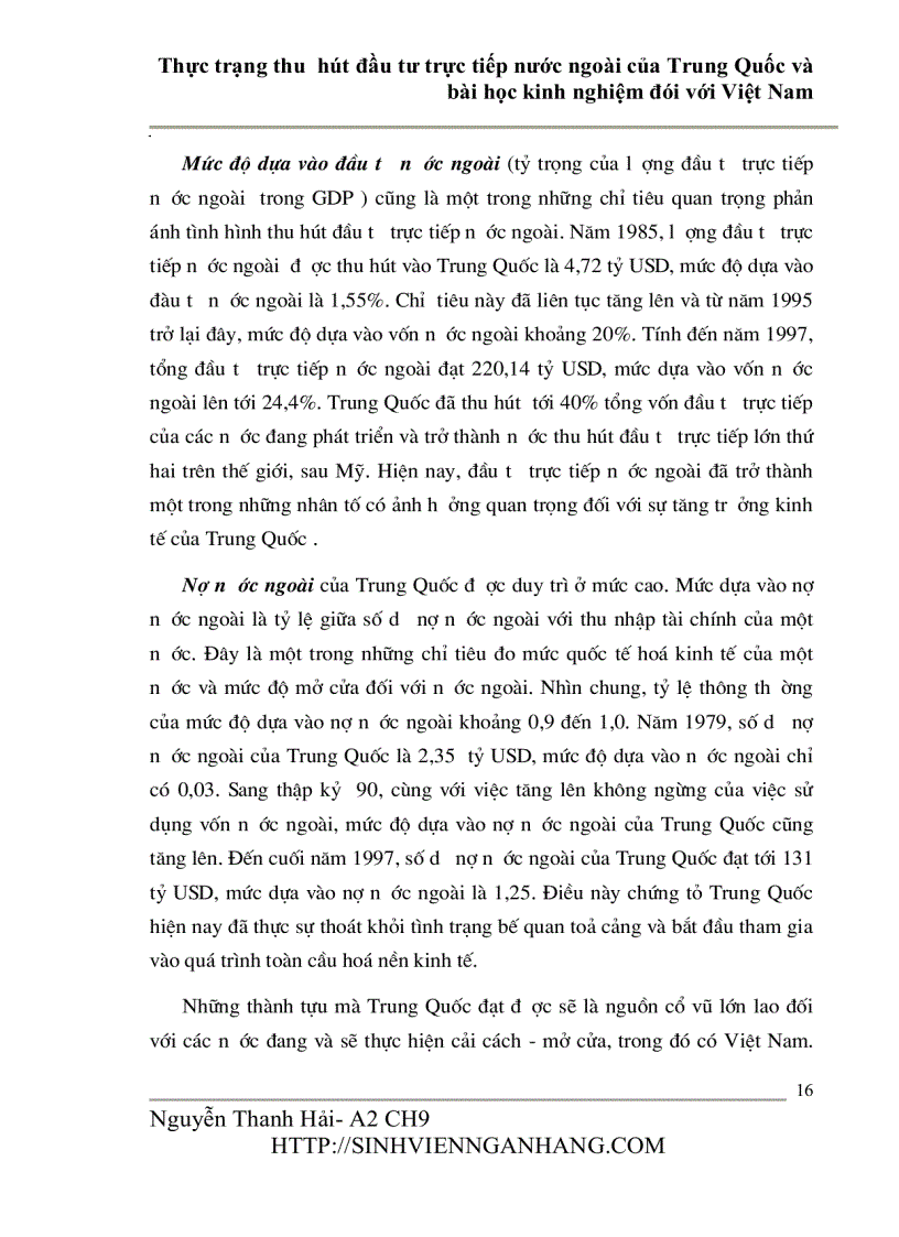 image for page Thực trạng thu hút đầu tư trực tiếp nước ngoài của Trung Quốc và bài học kinh nghiệm đói với Việt Nam