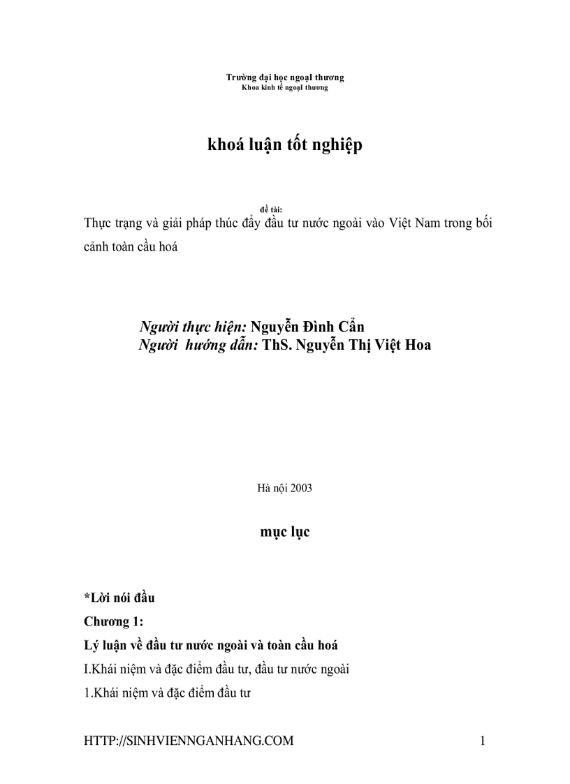 image for page Thực trạng và giải pháp thúc đẩy đầu tư nước ngoài vào Việt Nam trong bối cảnh toàn cầu hoá