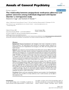 Báo cáo y học The relationship between antipsychotic medication adherence and patient outcomes among individuals diagnosed with bipolar disorder a retrospective study