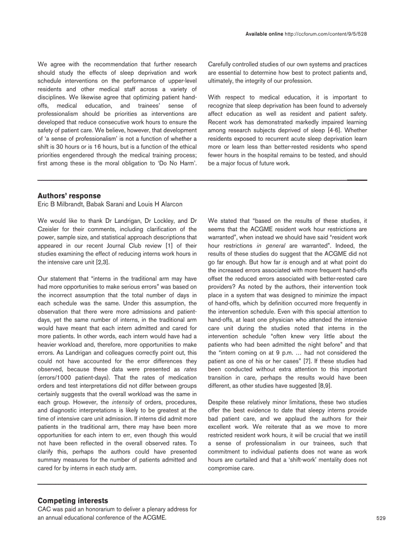 image for page Báo cáo khoa học Effect of intern s consecutive work hours on safety medical education and professionalism