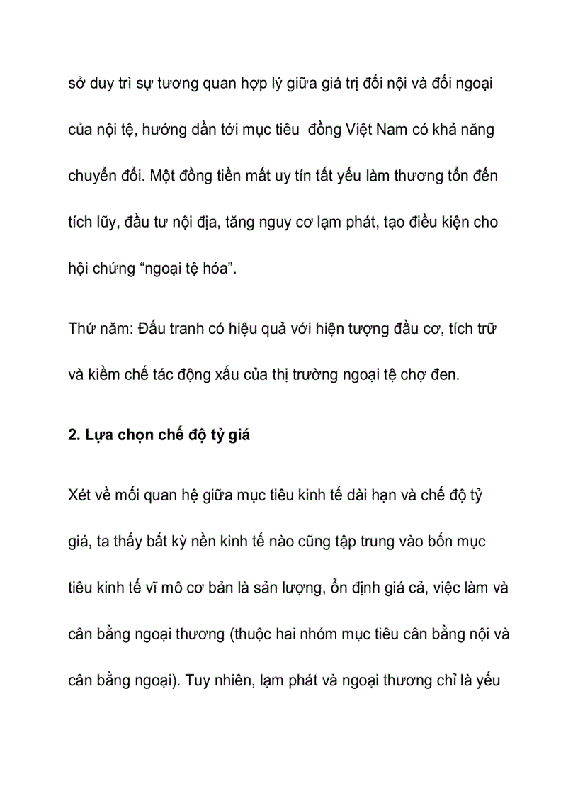 Quản lý tỷ giá hối đoái tại Việt Nam 1