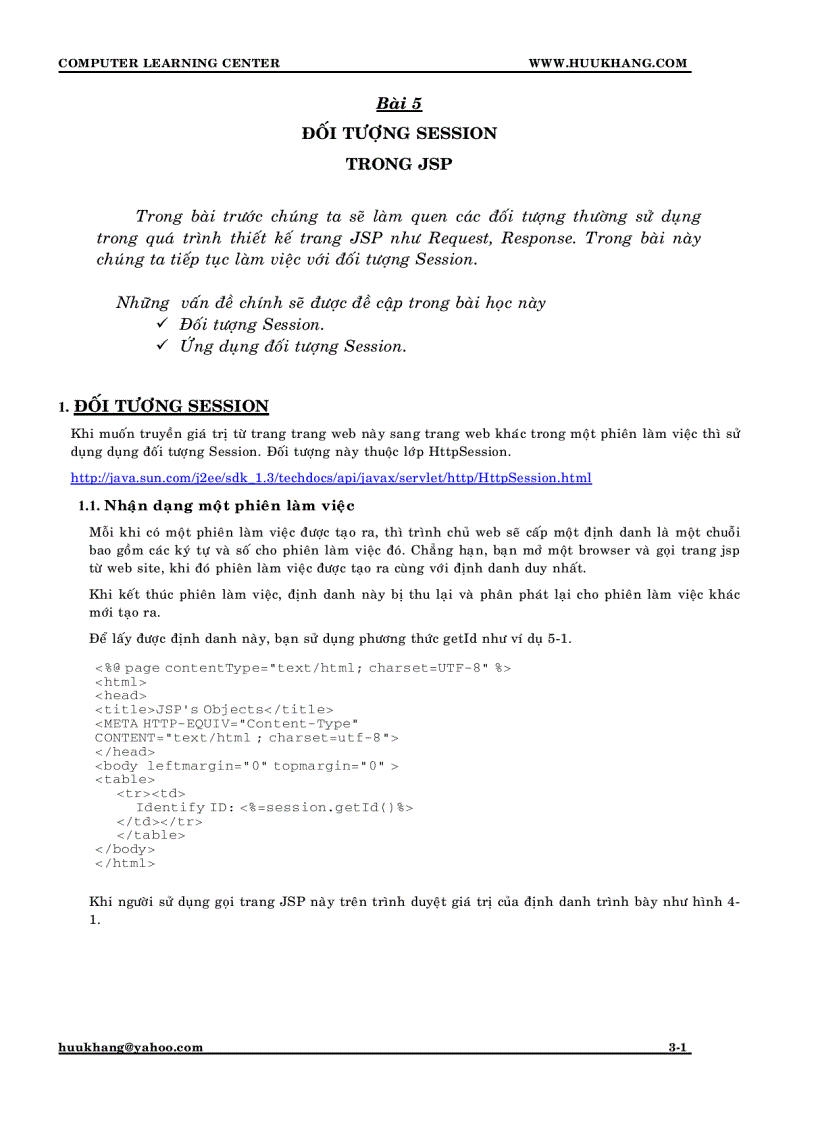image for page Lập trình web JSP