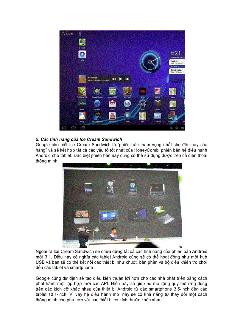 Tìm hiểu hệ điều hành Android Ice Cream Sandwich