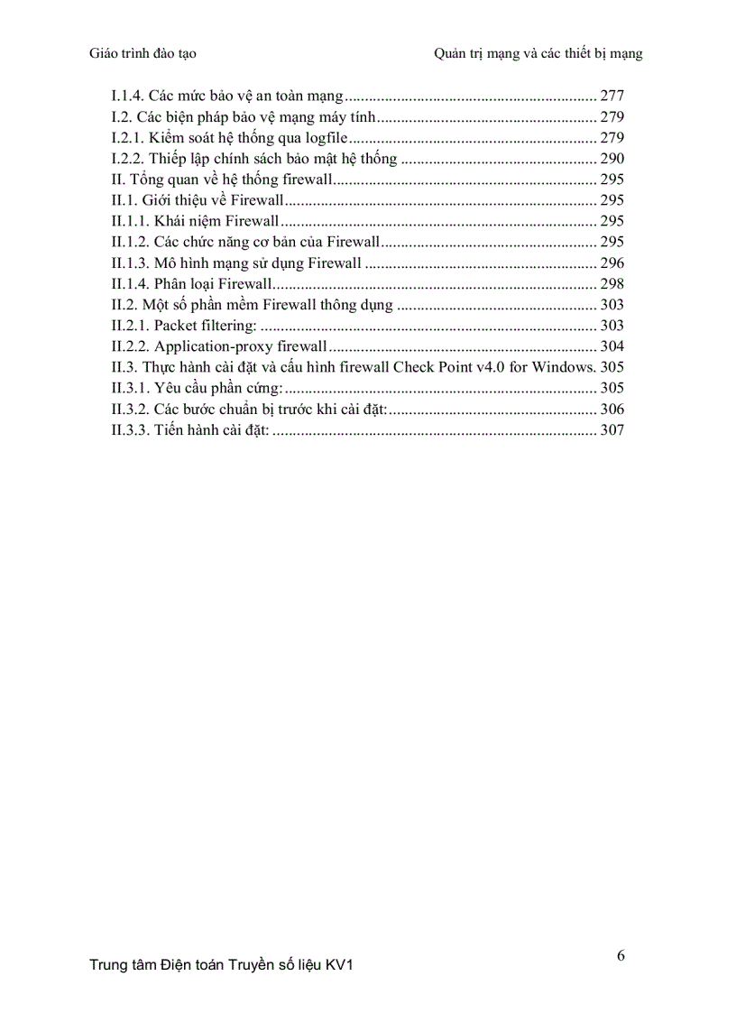 Giáo trình Quản trị mạng Trung tâm điện toán và truyền số liệu KV1