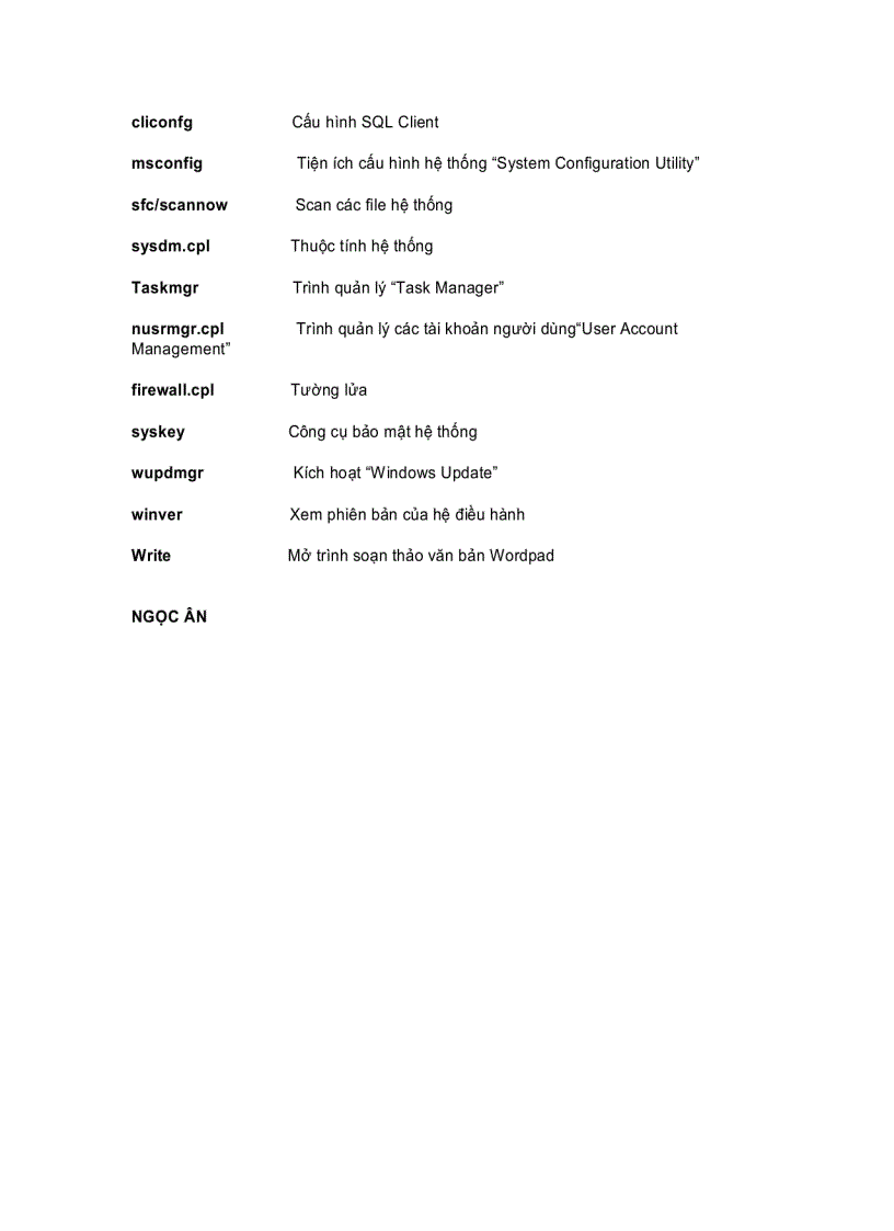 image for page Các lệnh chạy ứng dụng có sẵn trong Windows