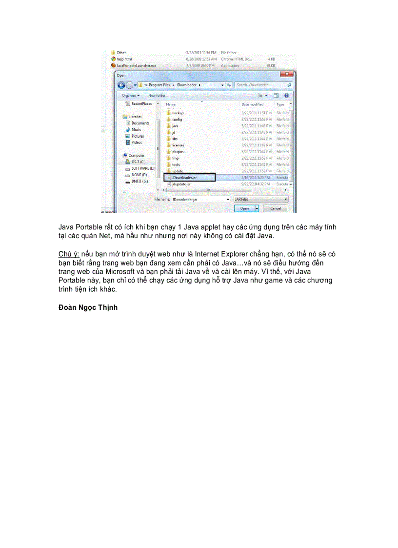 image for page Cài đặt Java Runtime lên thiết bị lưu trữ USB