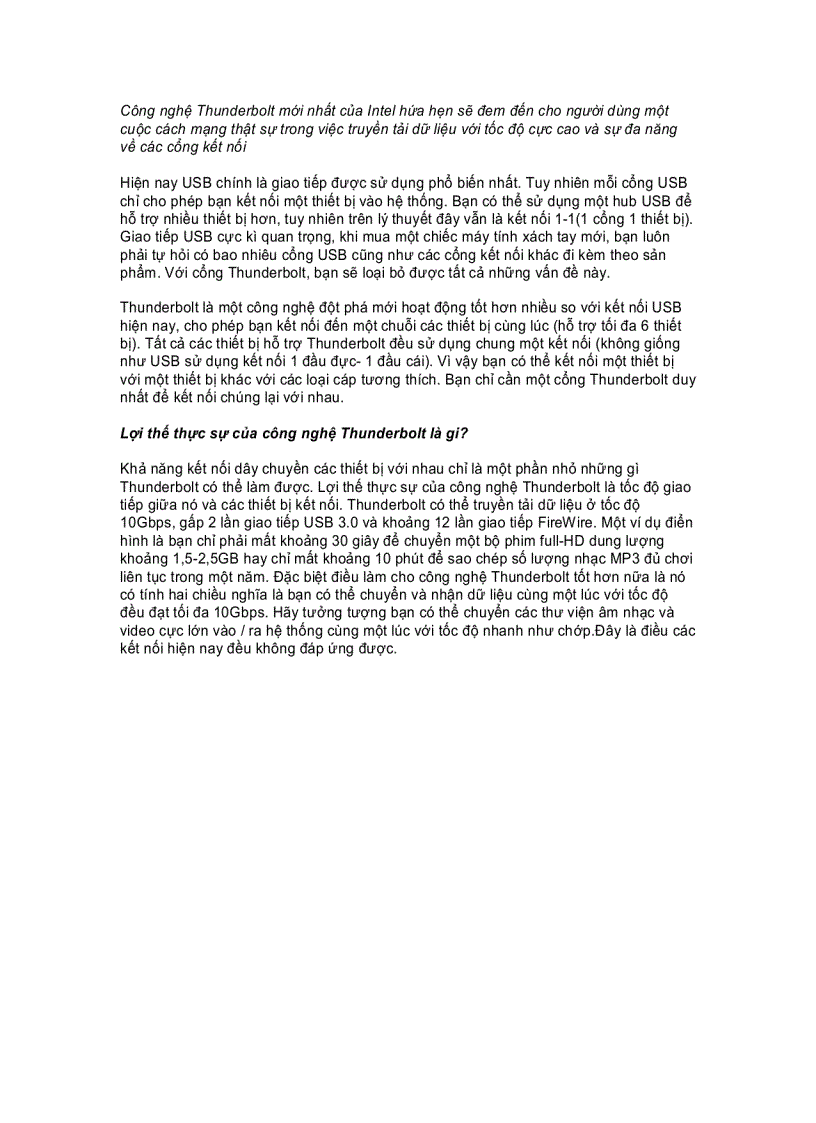 image for page Tìm hiểu công nghệ Thunderbolt