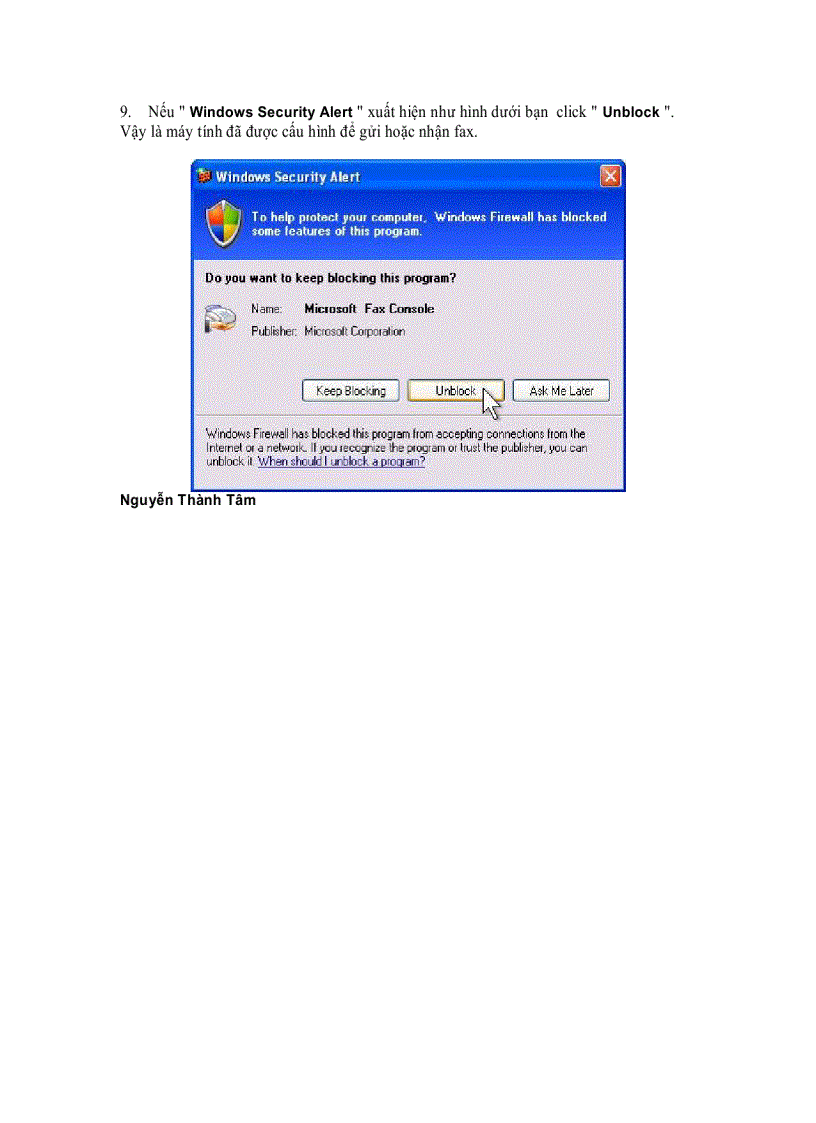 image for page Fax tài liệu qua mạng mà không cần máy Fax