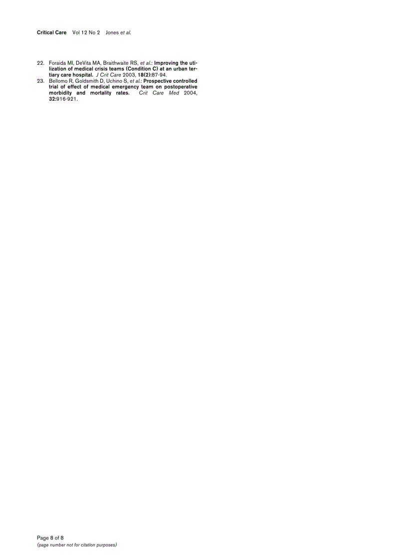 image for page Báo cáo y học Introduction of Medical Emergency Teams in Australia and New Zealand a multi centre study