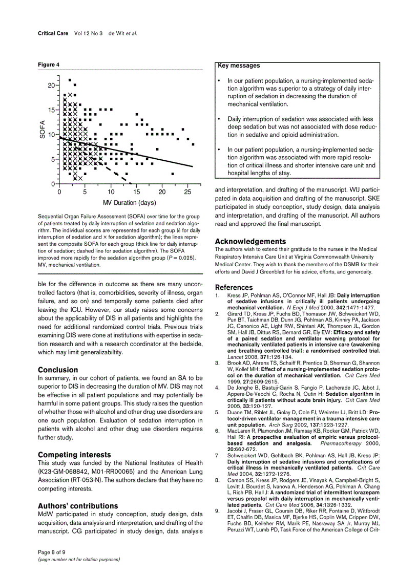 image for page Báo cáo y học Randomized trial comparing daily interruption of sedation and nursing implemented sedation algorithm in medical intensive care unit patients