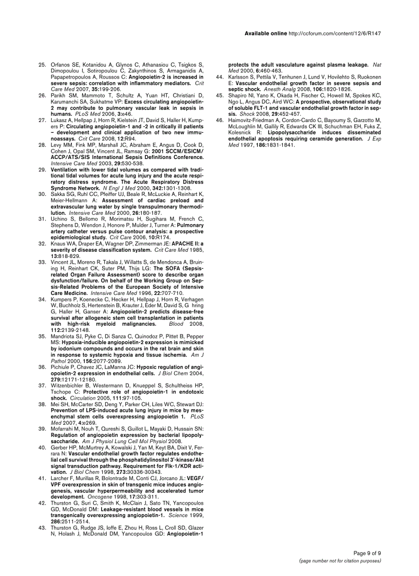 image for page Báo cáo y học Excess circulating angiopoietin 2 is a strong predictor of mortality in critically ill medical patients