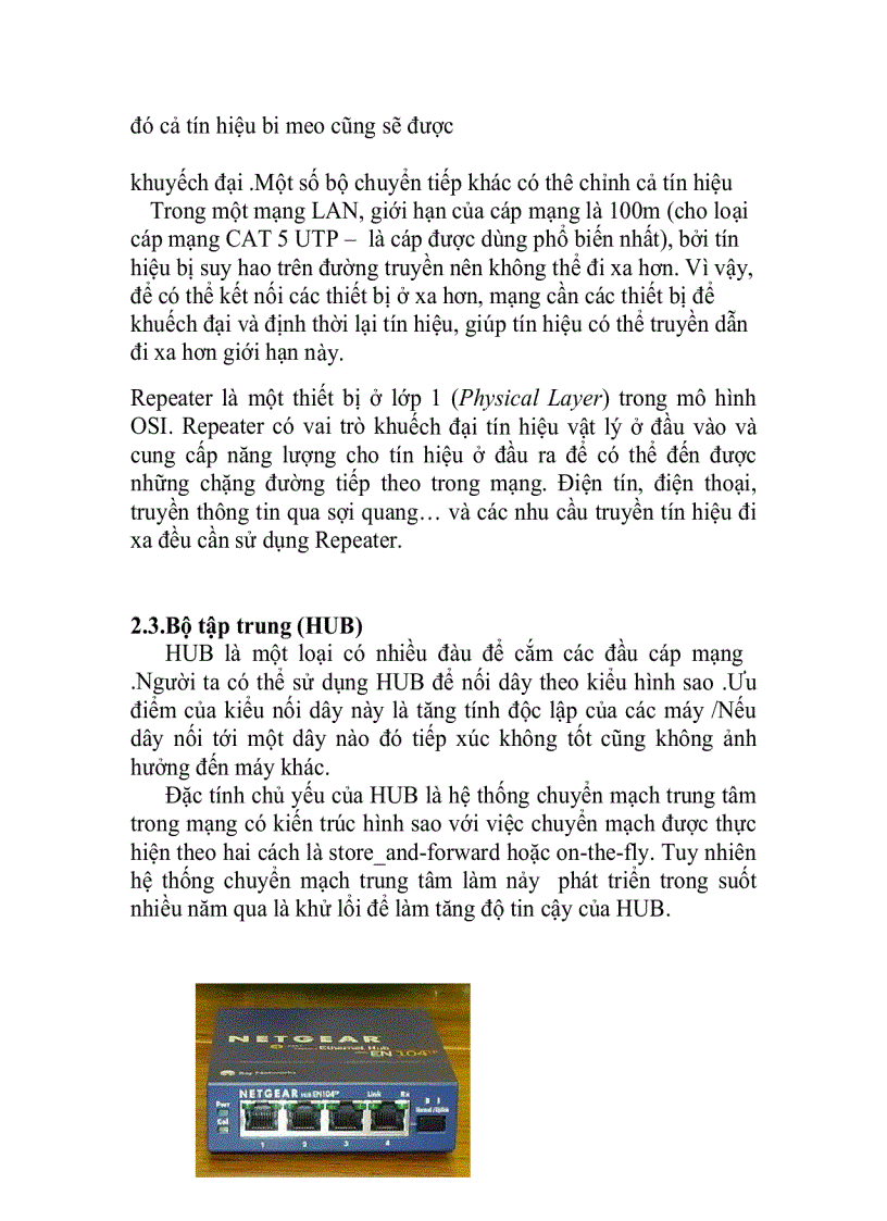 image for page Bài giảng về thiết bị mạng