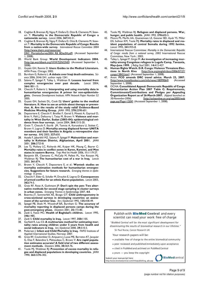image for page Báo cáo y học Users guides to the medical literature how to use an article about mortality in a humanitarian emergency