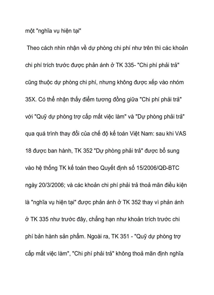 Bàn về bản chất của nội dung phản ánh ở các tài khoản dự phòng