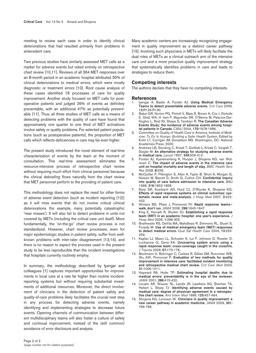 image for page Báo cáo y học The evolving story of medical emergency teams in quality improvement