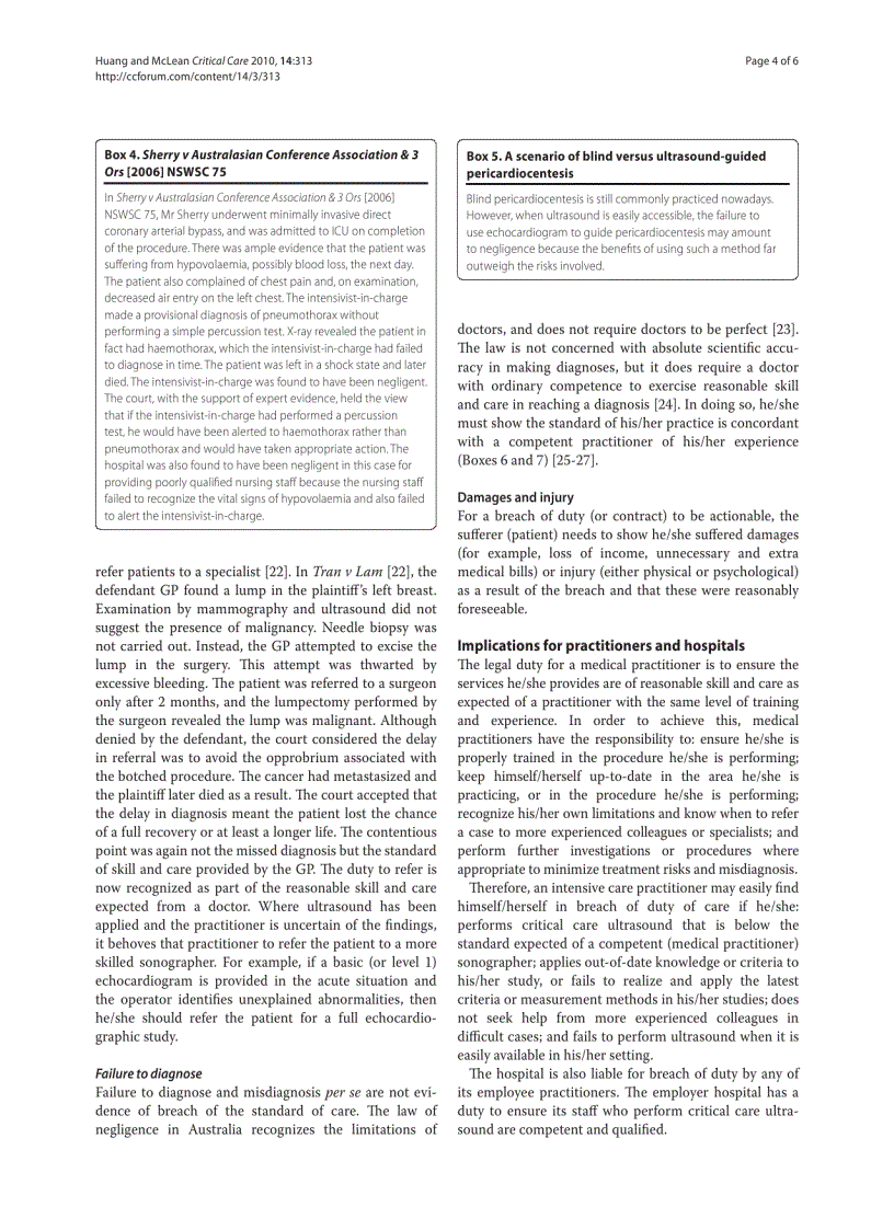 Báo cáo y học Do we need a critical care ultrasound certification program Implications from an Australian medical legal perspective