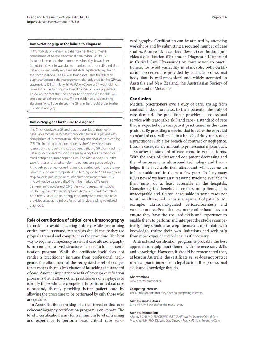 image for page Báo cáo y học Do we need a critical care ultrasound certification program Implications from an Australian medical legal perspective