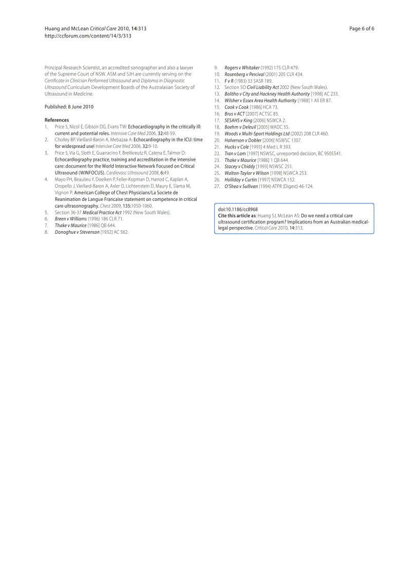 image for page Báo cáo y học Do we need a critical care ultrasound certification program Implications from an Australian medical legal perspective