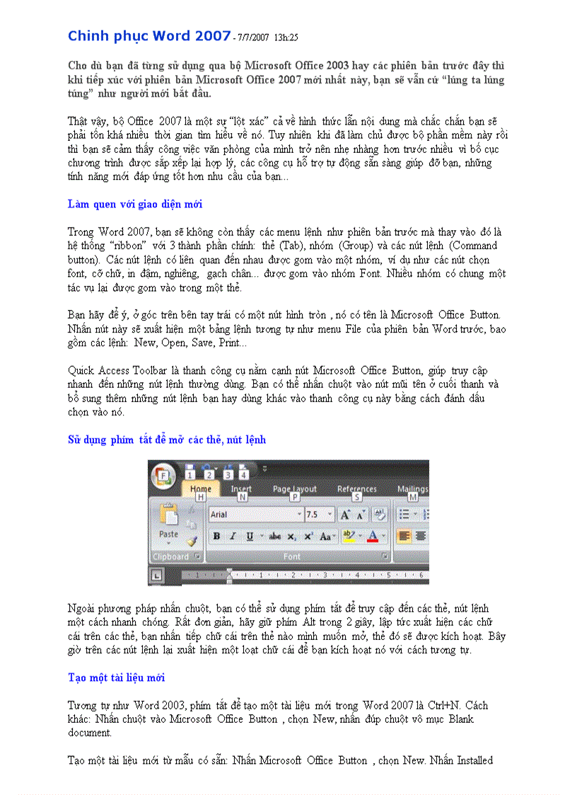 image for page Chinh phục Word 2007