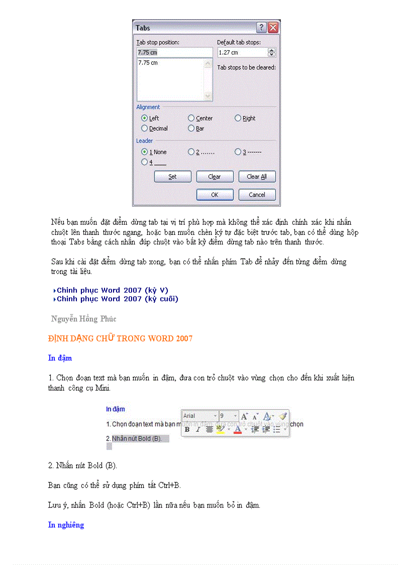 image for page Chinh phục Word 2007