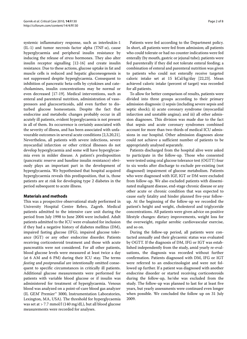 image for page Báo cáo y học A prospective observational study of the relationship of critical illness associated hyperglycaemia in medical ICU patients and subsequent development of type 2 diabetes