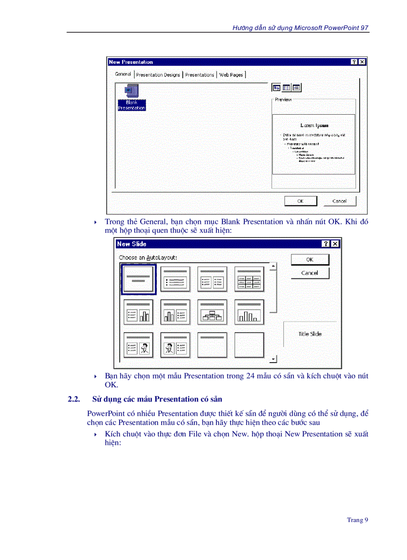 image for page Hướng dẫn sử dụng MS Power Point 97