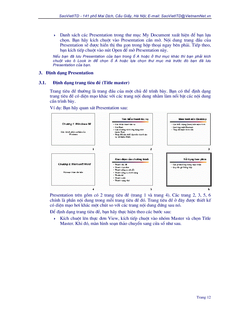image for page Hướng dẫn sử dụng MS Power Point 97