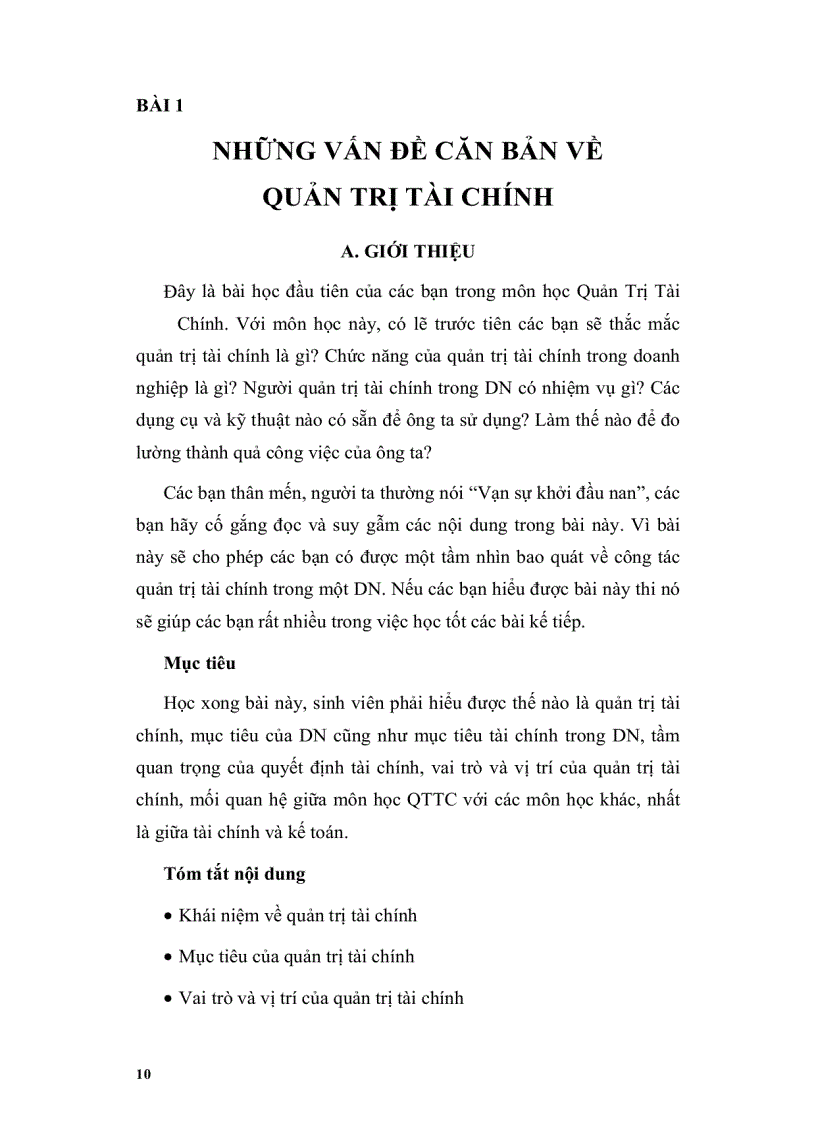 image for page Quản trị tài chính