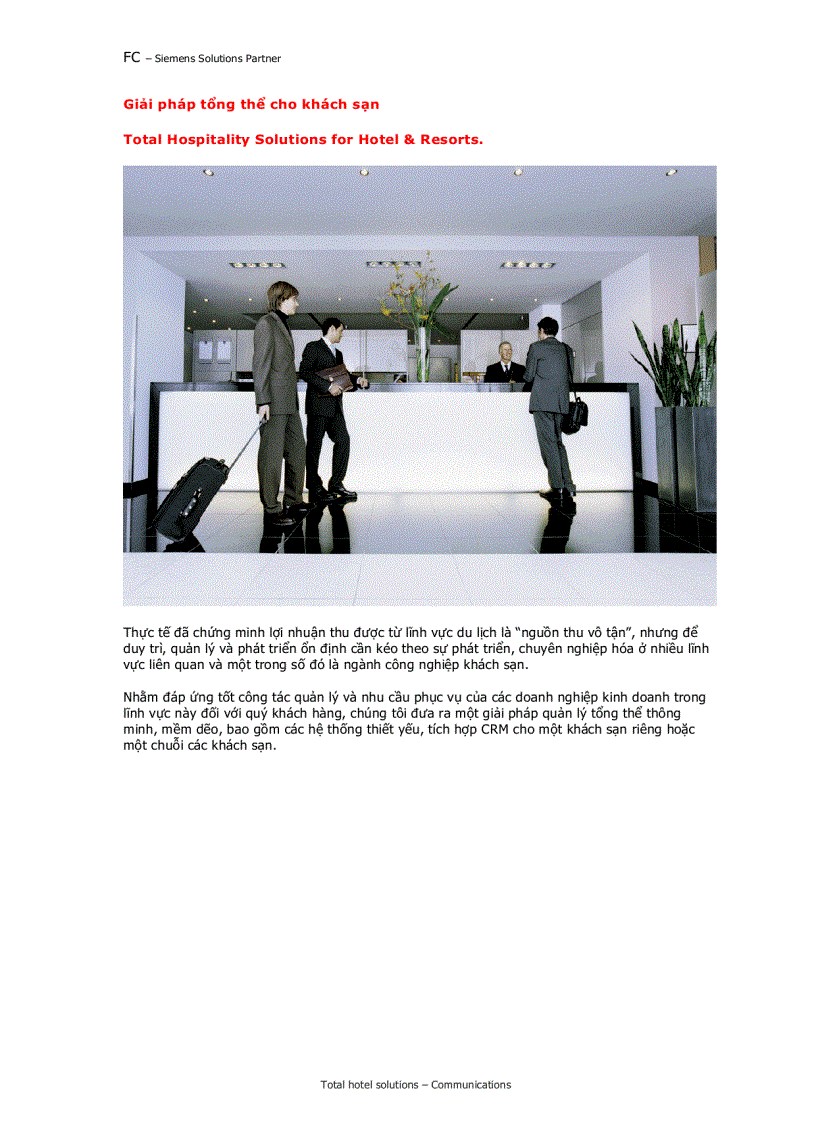 image for page Giải pháp cho quản lý khách sạn thời đại công nghệ thông tin
