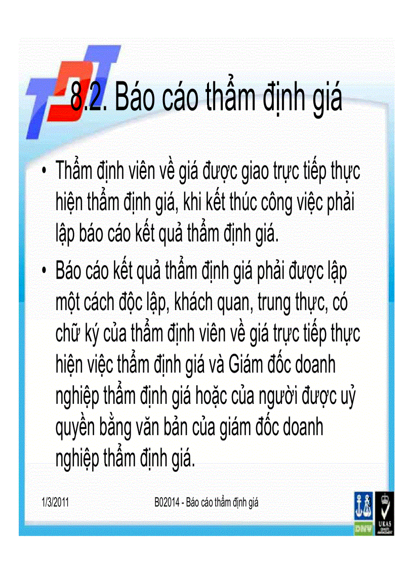 Báo cáo thẩm định giá