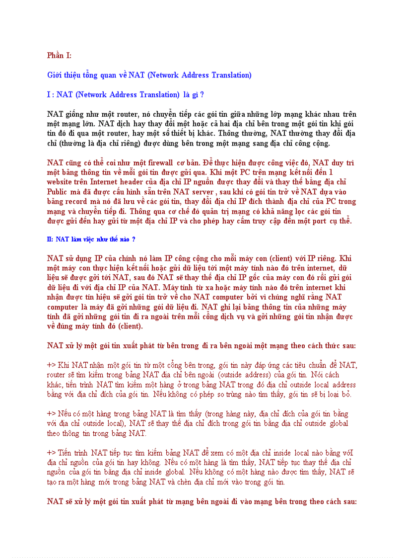 image for page Kiến thức chung về NAT PAT