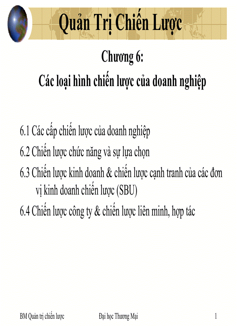 image for page Các loại hình chiến lược của doanh nghiệp