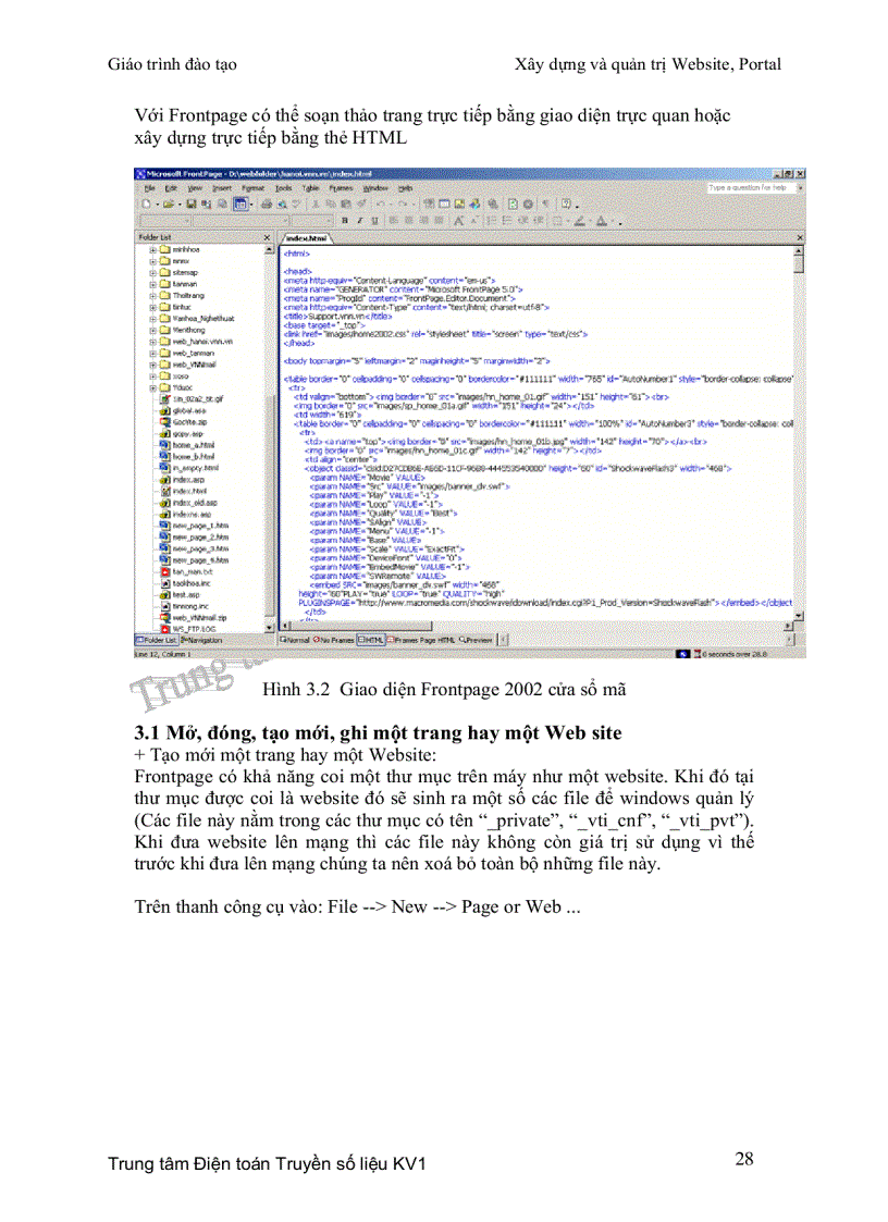 image for page Giáo trình đào tạo xây dựng và quản trị website