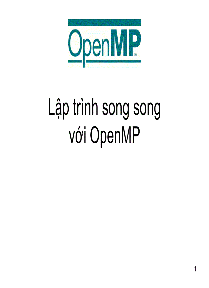 image for page Lập trình song song với OpenMP