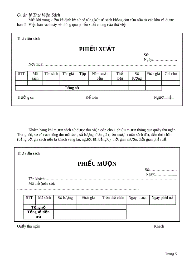 image for page Quản lí thư viện sách