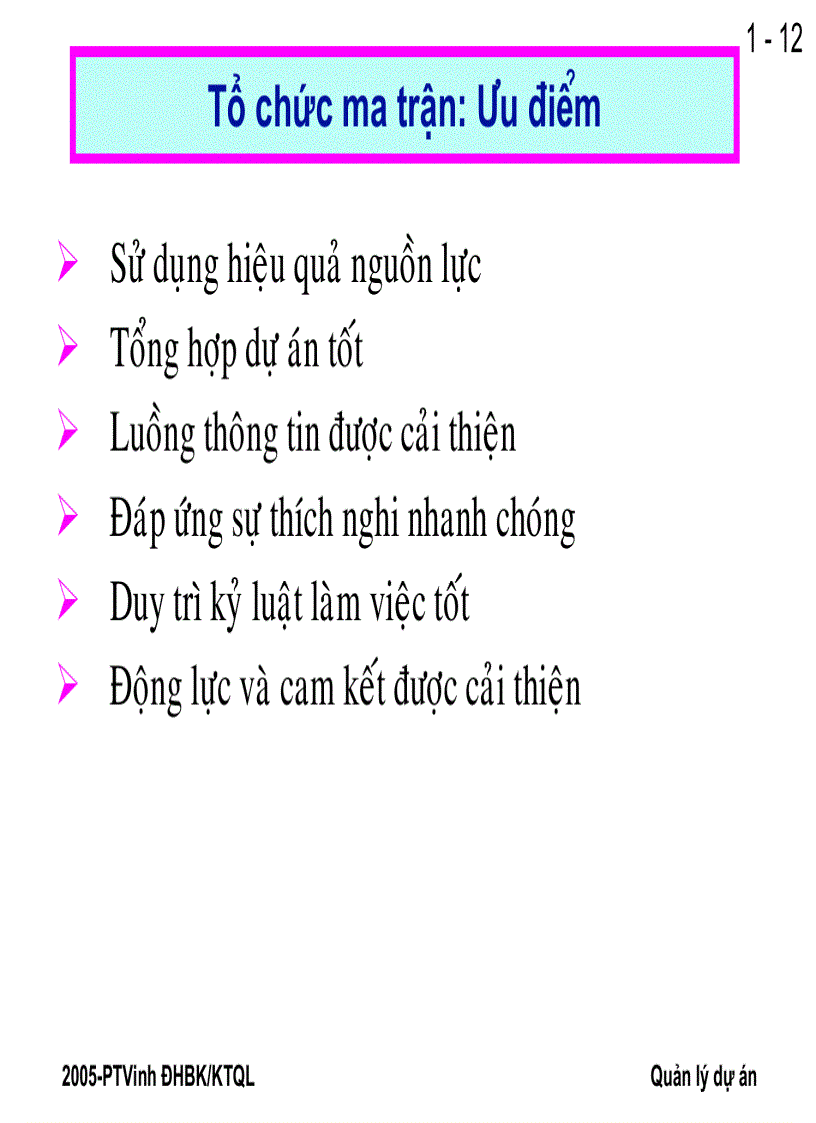 image for page Tổ chức dự án