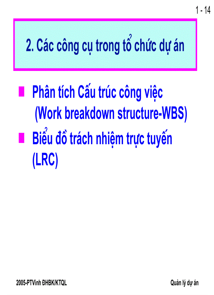 image for page Tổ chức dự án