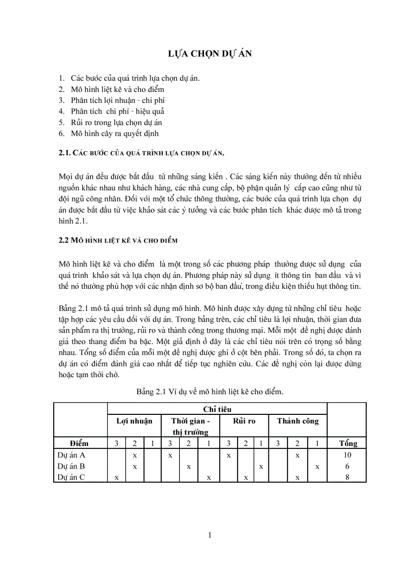 image for page Lựa chọn dự án