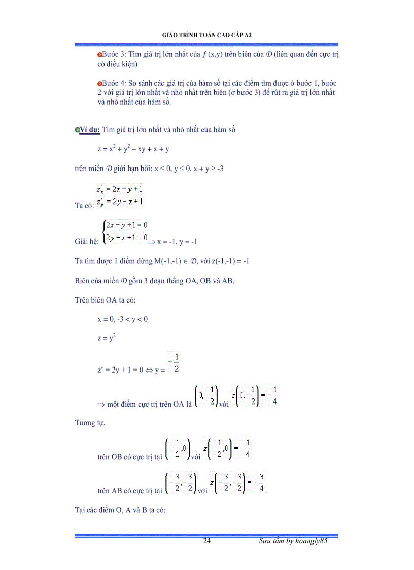 image for page Giáo trình toán cao cấp a2