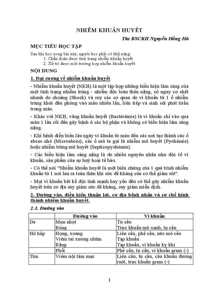 image for page Nhiễm khuẩn huyết