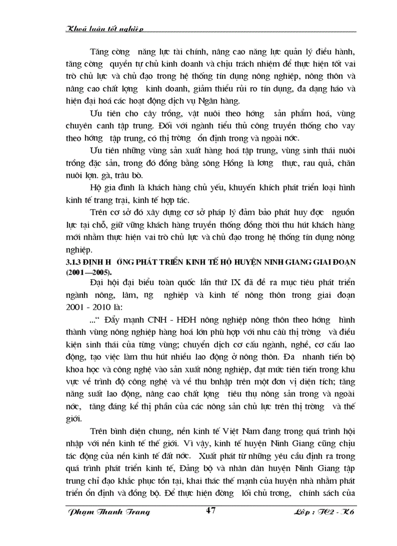 image for page Giải pháp nâng cao hiệu quả Tín dụng đối với hộ sản xuất tại Ngân hàng nông nghiệp phát triển nông thôn huyện Ninh Giang