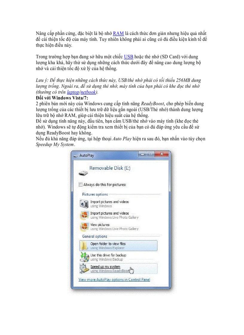 image for page Biến USB và thẻ nhớ thành bộ nhớ RAM để tăng tốc PC