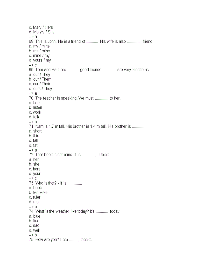 image for page 2000 câu kiểm tra tiếng anh trình độ A B C