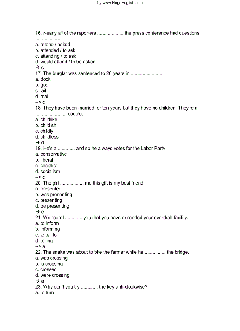 image for page Bài tập anh văn trình độ C