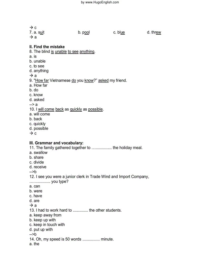 image for page Bài tập anh văn trình độ C