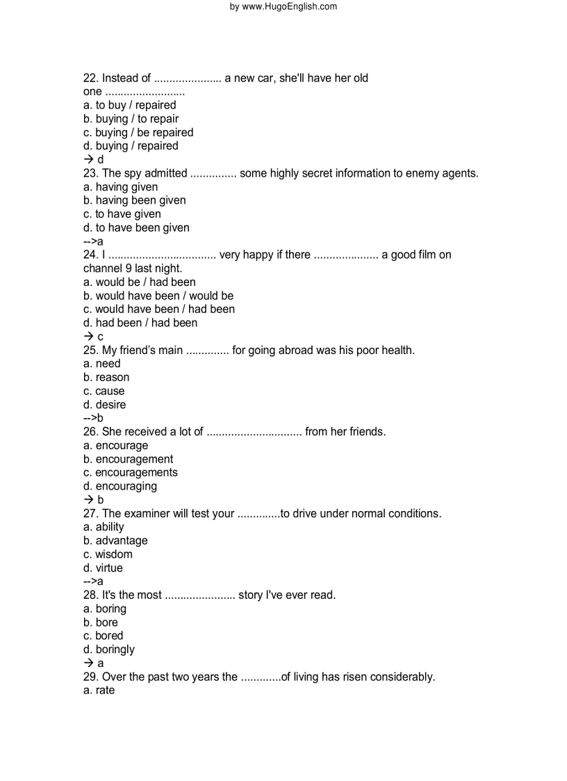 image for page Bài tập anh văn trình độ C