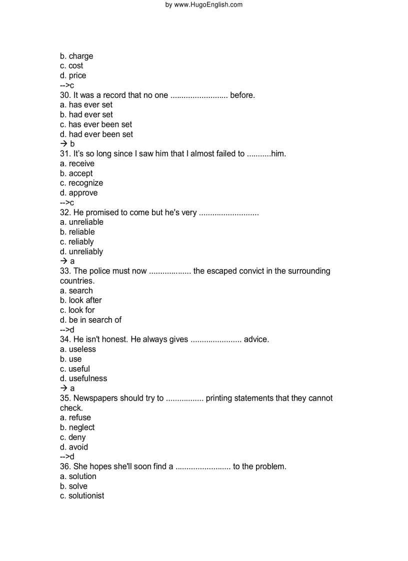 image for page Bài tập anh văn trình độ C