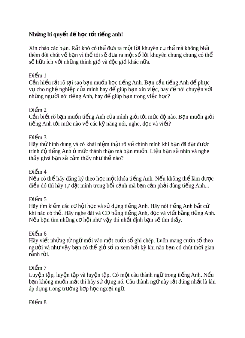 image for page Những bí quyết để học tốt tiếng anh chuẩn