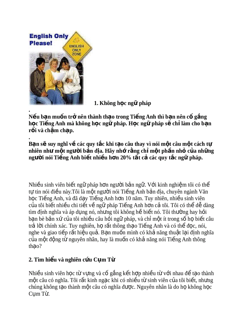 image for page Những bí quyết để học tốt tiếng anh chuẩn