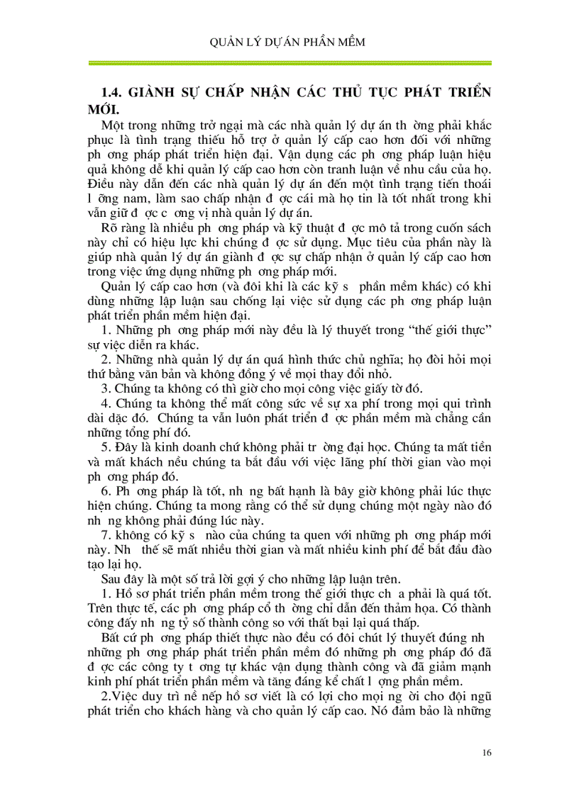 image for page Quản lí dự án phần mềm